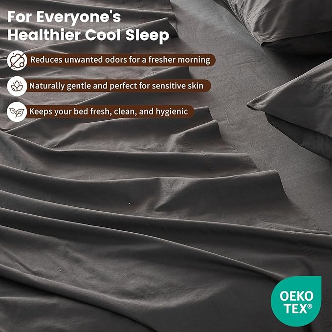 100% Linen Sheet Set Queen Size Extra Deep Pocket Fits 18-24 Inch Mattress - Image 5