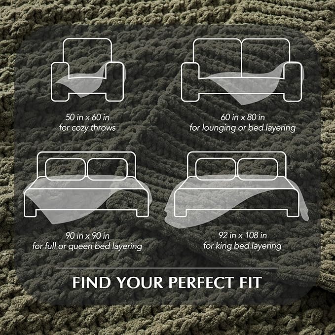 EVERGRACEHOME Chunky Chenille Knit Throw Blanket - Image 9