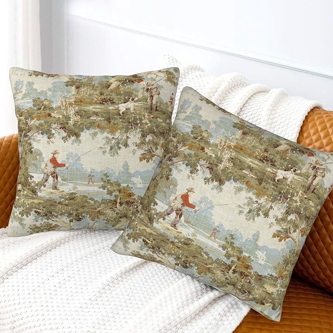 Farmhouse Rustic Vintage Throw Pillow Covers 18x18 Inch Set of 2 Country Home - Image 6