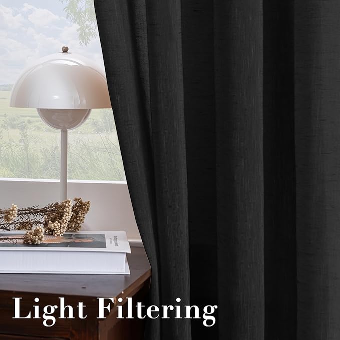 H.VERSAILTEX Linen Curtains Natural Blended Curtain Panels - Image 5