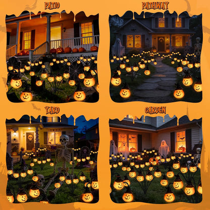 4 Pack Pumpkin Solar Halloween Lights Outdoor,Halloween Decorations