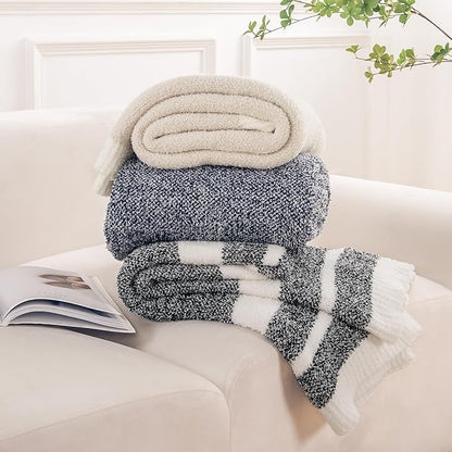 NEXHOME PRO Stripe Throw Blanket, Knit Blanket - Image 4