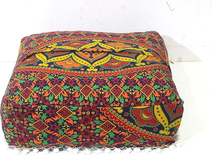 CRAFT KALA Large Hippie Mandala Meditation Floor Ottoman Pillow Cushion Pouf - Image 7