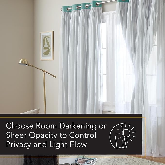 TOWN & COUNTRY LUXE Talia Double Layer Indoor Curtains, Sheer and Room - Image 6