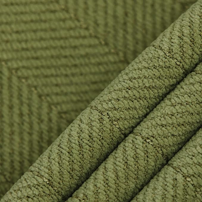 ZWJD Olive Green Pillow Covers 26x26 Set of 2 Chenille Throw Pillow Covers - Image 7