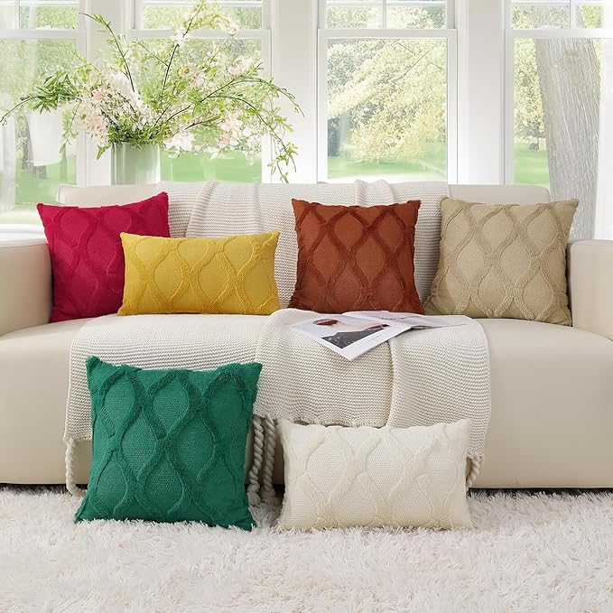 decorUhome Christmas Throw Pillow Covers 20x20 Inch Set of 2, Soft Plush Faux - Image 8