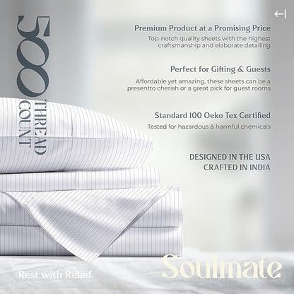 Mayfair Linen 100% Cotton Printed Bed Sheets Full Size Set - Image 8