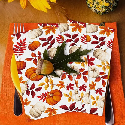 100 Pack Fall Thanksgiving Paper Napkins - Image 5