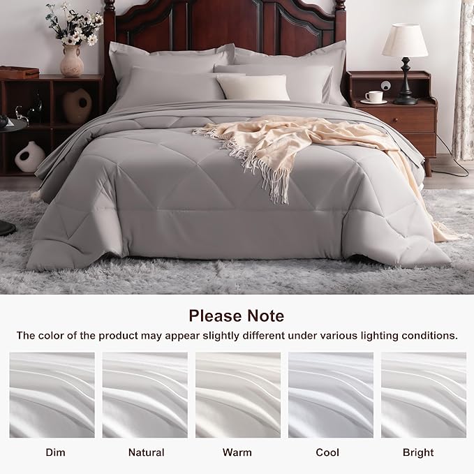 NTBAY Queen Comforter Set with Sheets, 7 Pieces Soft and Breathable Queen - Image 8