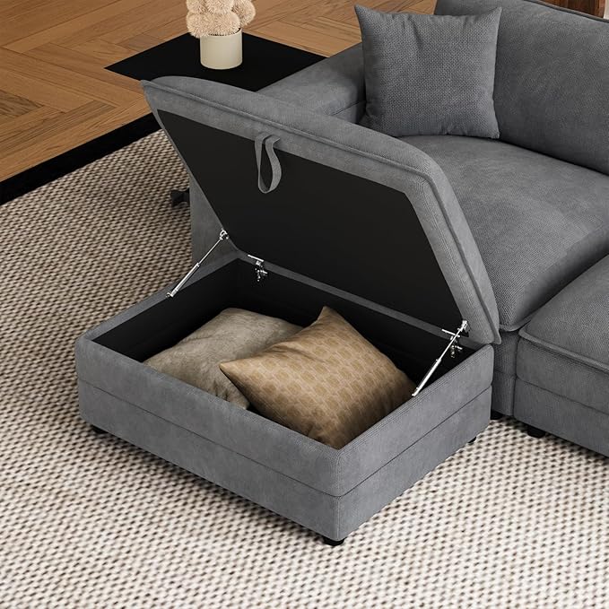 148.7" L Shaped Cloud Sofa Couch - Image 6