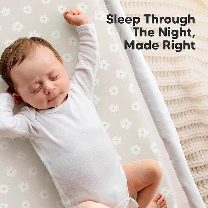 2-Pack Organic Bassinet Sheets for Girls, Boys - Image 6