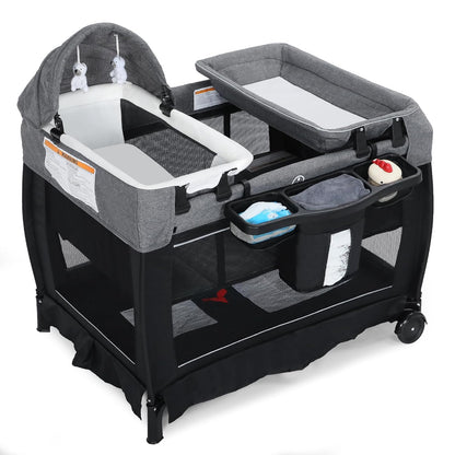 todefull 4 in 1 foldable pack and play, main product view