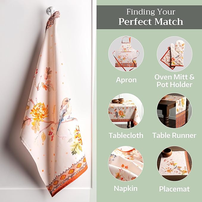 Maison d' Hermine Kitchen Towels Set of 3 100% Cotton 20" x 27.5" Reusable - Image 5