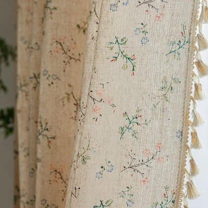 ENJOYBRIDAL Floral Boho Curtains 2 Panels Short 63 Inch Curtains Patterned Semi by ENJOYBRIDAL