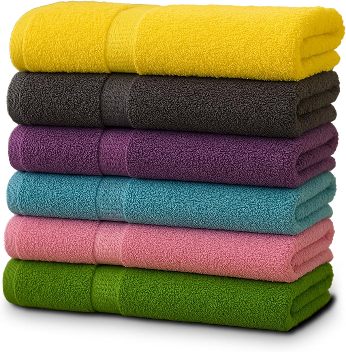 zuperia 6-pack bath towels - 30" x 60", main product view
