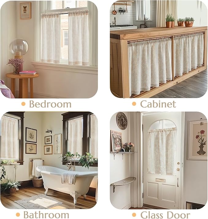 jinchan Floral Kitchen Curtains - Image 5