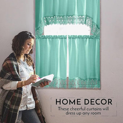 American Linen Café Curtains for Kitchen, Bathroom Curtains - Image 4