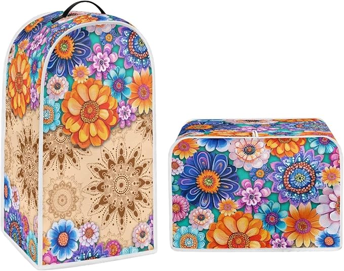 Boho Mandala Floral Blender Cover Toaster Cover Washable Dust Cover Dustproof by Pointodoor