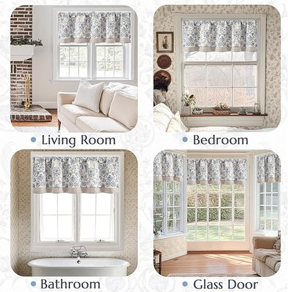 jinchan Linen Valance Kitchen Curtain - Image 6