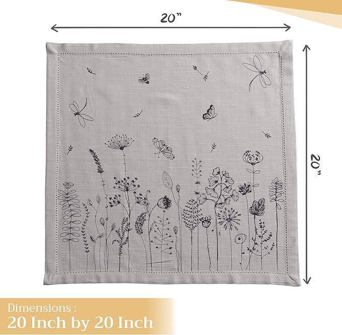 Maison d' Hermine Cloth Napkins Set of 4 100% Cotton Everyday Reusable Square - Image 4