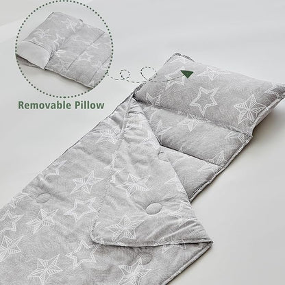 Toddler Nap Mat with Removable Pillow, Ultra Soft Slumber Bags - Image 6