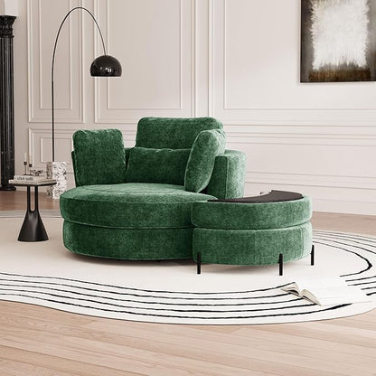 Aoiy & Wifon 50.2'' W Oversized Swivel Barrel Chair - Image 7