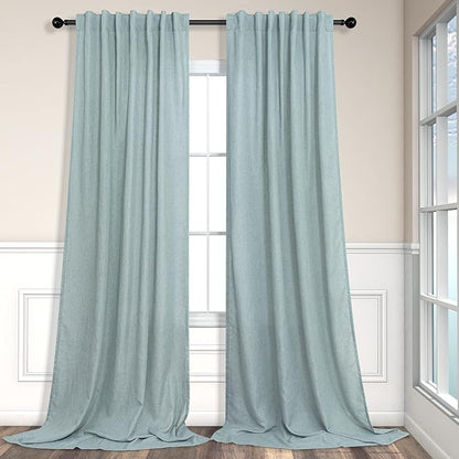 Pitalk Aqua Curtains 108 Inches Long by Pitalk