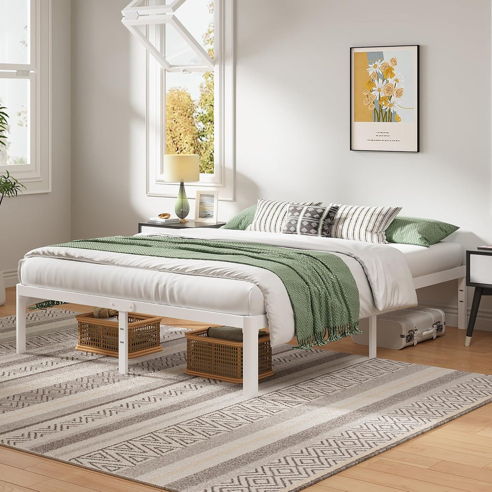 Metal Bed Frame with Round Corner Legs, 14 Inch Platform Bed Heavy Duty Steel...
