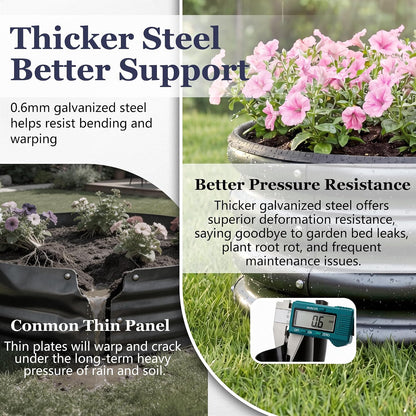 round raised garden bed, 2 pack, 2 x, close-up detail