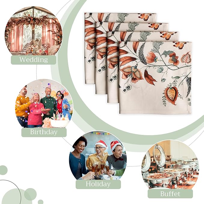 Maison d' Hermine Cloth Napkins Set of 4 100% Cotton - Image 6