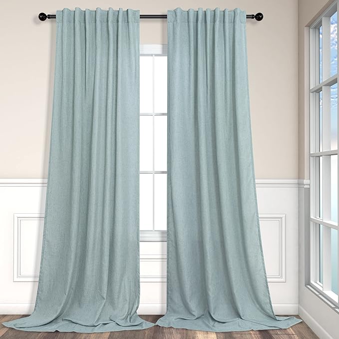 Seafoam Green Curtains 96 Inches Long by Pitalk