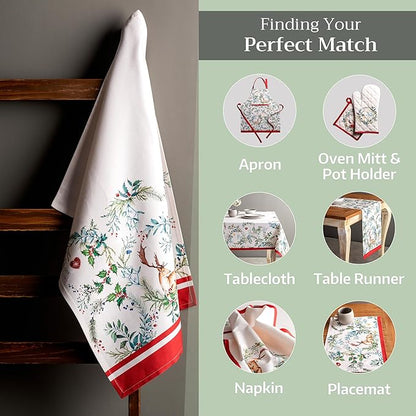 Maison d' Hermine Kitchen Towels Set of 3 100% Cotton 20" x 27.5" Reusable - Image 6
