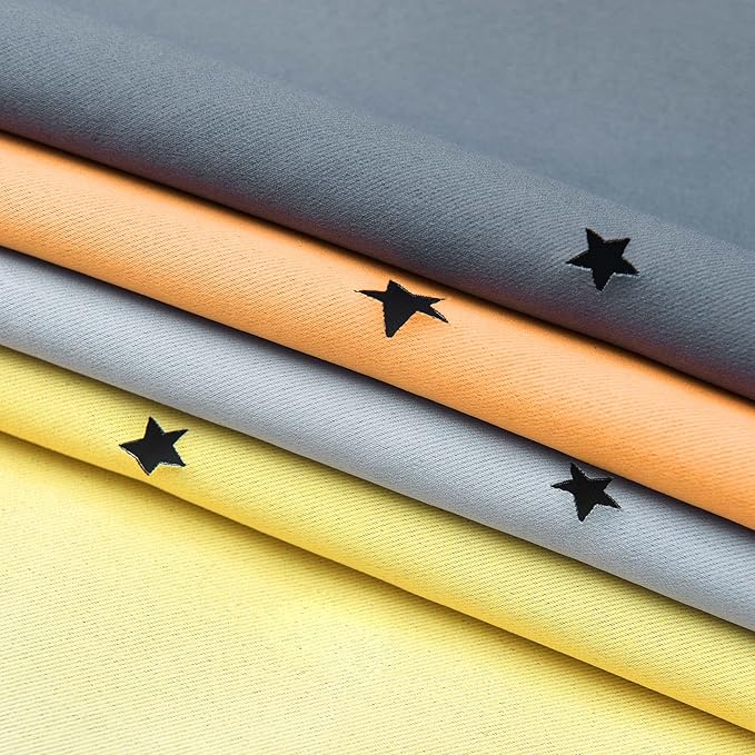 Kinryb Nursery/Kids/Girls Room Star Cut Out Blackout Rainbow Curtain - Image 7