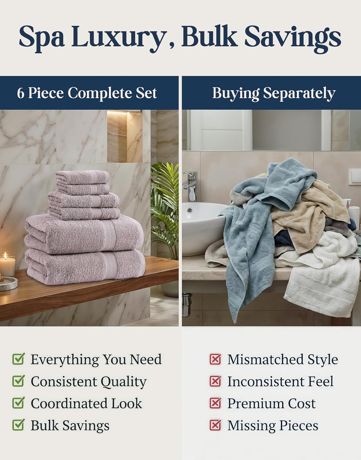 lane linen towel set quick dry 100% cotton, package contents