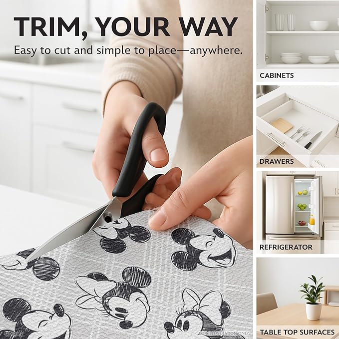 Disney Non Adhesive Shelf Liner – 18”x 10 ft Water-Resistant Drawer Liners - Image 4