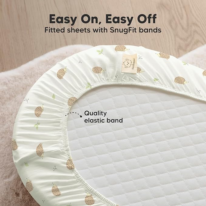 2-Pack Organic Bassinet Sheets for Girls, Boys - Image 5