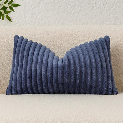 Kevin Textile Soft Plush 14x24 Inch Lumbar Pillow Cover 1 Pack, Luxury Fluffy by KevinTextile
