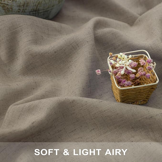 Pitalk Dark Taupe Linen Curtains - Image 3