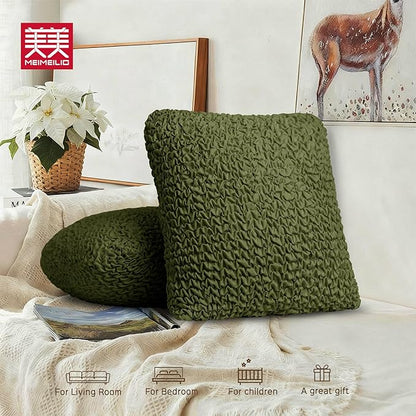 Decorative Throw Pillow Cover Elastic Couch Pillow Covers 18 x 18 & 20 x 20 Inch - Image 8
