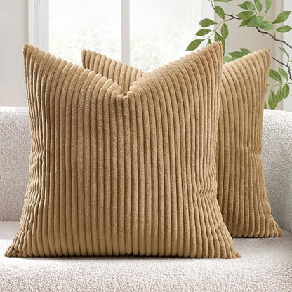 MIULEE Pack of 2 Polyester Throw Pillow Covers Soild Decorative Pillow Cases by MIULEE