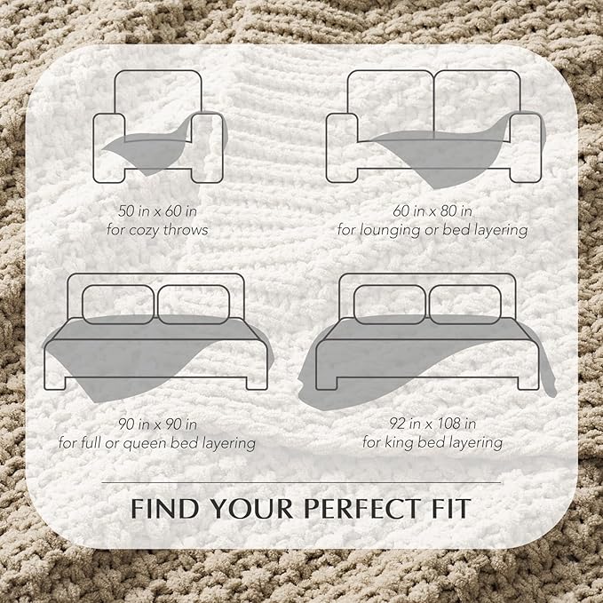 EVERGRACEHOME Chunky Chenille Knit Throw Blanket - Image 8