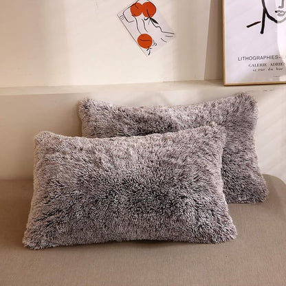 XeGe Faux Fur Throw Pillow Cases, Plush Shaggy Ultra Soft Pillow Covers by XeGe