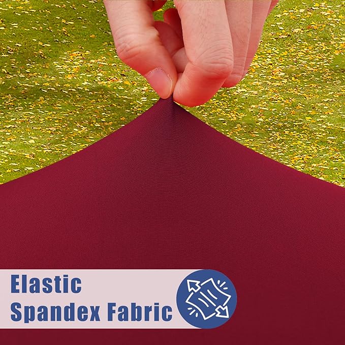Round Spandex Tablecloth, Elastic Fitted Waterproof Tablecloths - Image 2