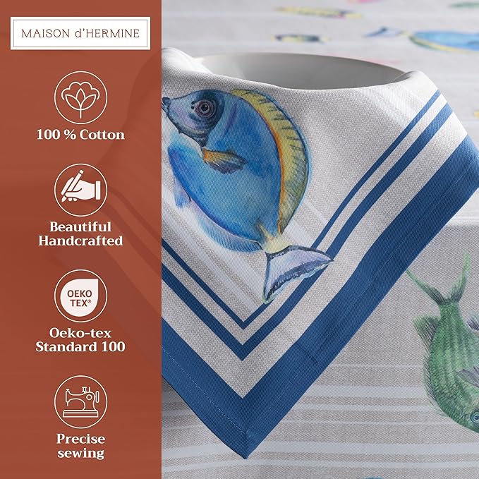 Maison d' Hermine Cloth Napkins Set of 4 100% Cotton Everyday Reusable Square - Image 2