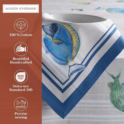 Maison d' Hermine Cloth Napkins Set of 4 100% Cotton Everyday Reusable Square - Image 2