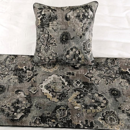 The HomeCentric Decorative Black & Grey Full 68 x 18 inch Bed Runner - Image 5