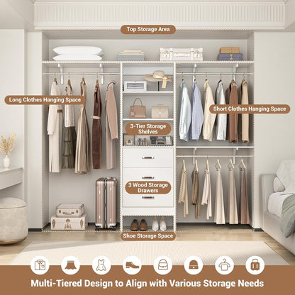 besiost closet system with drawer - 8ft wood on a desk or shelf