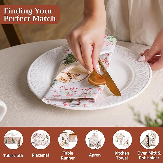 Maison d' Hermine Cloth Napkins Set of 4 100% Cotton - Image 4
