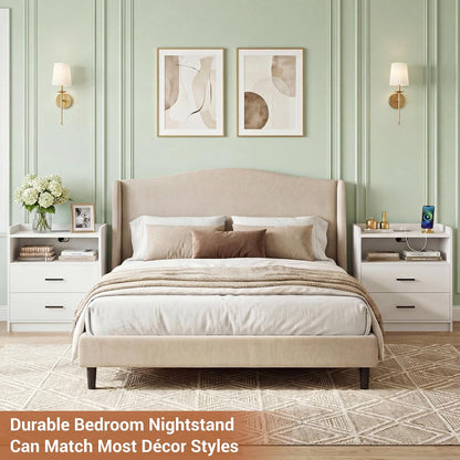 aheaplus nightstands set of 2, bedside table with, package contents