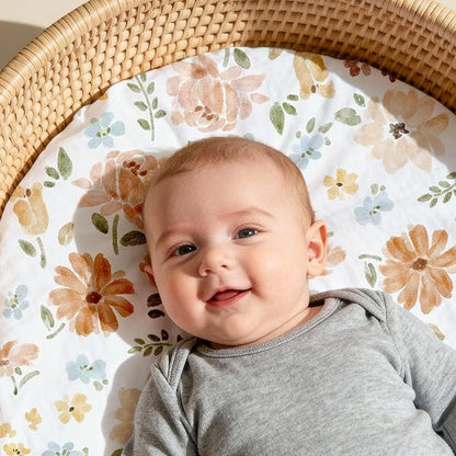 Gllquen Baby Bassinet Sheets 4 Pack, Breathable Cozy Fitted Mattress Sheet - Image 2
